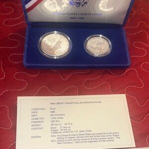 1986 Liberty Silver Dollar Coin Set